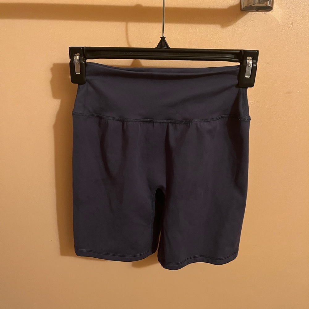 Alphalete Reversible Dark Blue Tie Dye Spandex Shorts